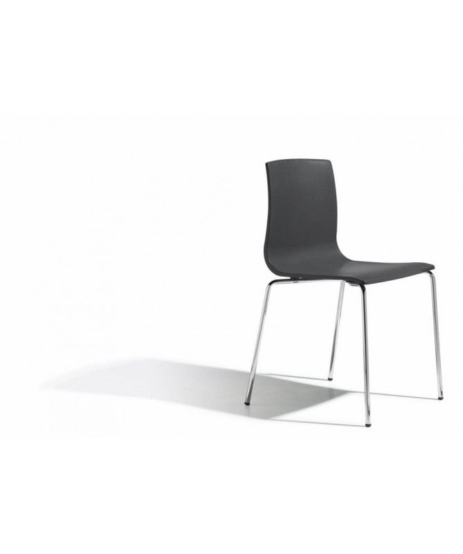 SEDIE ALICE CHAIR SET DA 4 TECNOPOLIMERO e ACCIAIO MADE IN ITALY SCAB DESIGN - Antracite 81