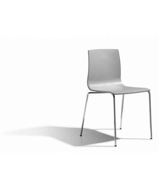SEDIE ALICE CHAIR SET DA 4 TECNOPOLIMERO e ACCIAIO MADE IN ITALY SCAB DESIGN - Grigio chiaro 82