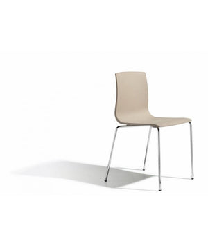 SEDIE ALICE CHAIR SET DA 4 TECNOPOLIMERO e ACCIAIO MADE IN ITALY SCAB DESIGN - Tortora 15