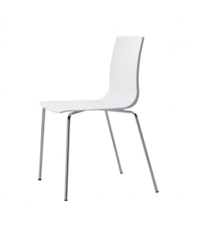 SEDIE ALICE CHAIR SET DA 4 TECNOPOLIMERO e ACCIAIO MADE IN ITALY SCAB DESIGN - Lino 11