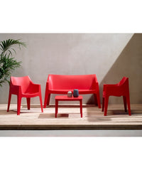 SEDIE COCCOLONA SET DA 2 in TECNOPOLIMERO MADE IN ITALY SCAB DESIGN - Rosso 40