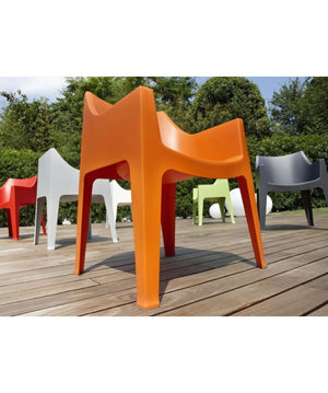 SEDIE COCCOLONA SET DA 2 in TECNOPOLIMERO MADE IN ITALY SCAB DESIGN - Arancione 30