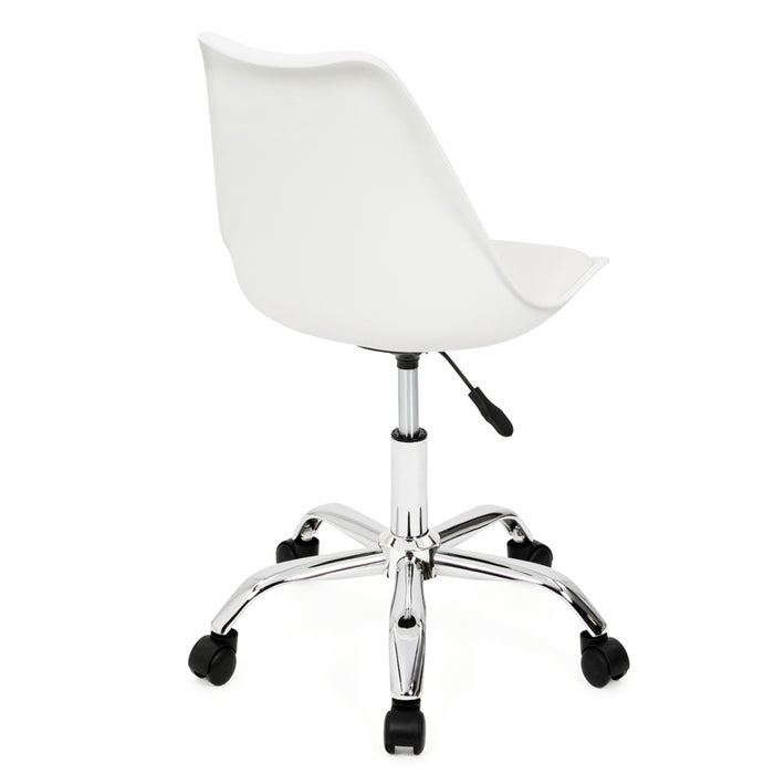 IDMarket - Sedie da scrivania scandinavo bianco con rotelle SARA
