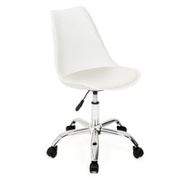 IDMarket - Sedie da scrivania scandinavo bianco con rotelle SARA