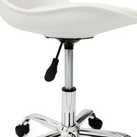IDMarket - Sedie da scrivania scandinavo bianco con rotelle SARA