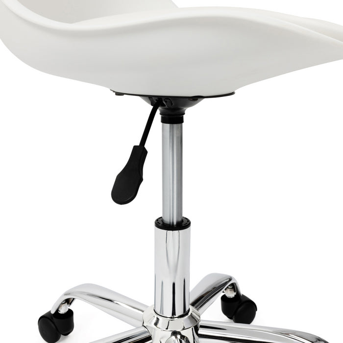 IDMarket - Sedie da scrivania scandinavo bianco con rotelle SARA