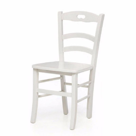 Set 2 sedie shabby impugnatura legno laccato bianco (1002) - Mobili 2G