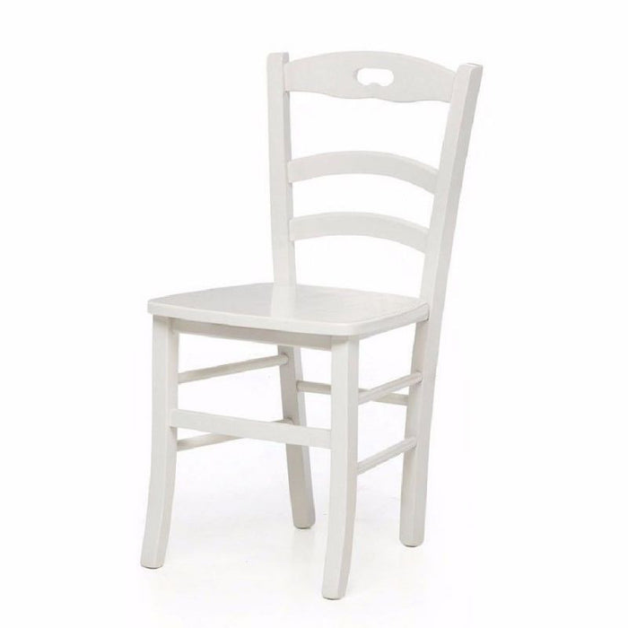 Set 2 sedie shabby impugnatura legno laccato bianco (1002) - Mobili 2G