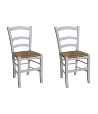 Set 2 sedie campagnola legno/paglia laccata minimo ordine 2 pezzi (1007) - Mobili 2G