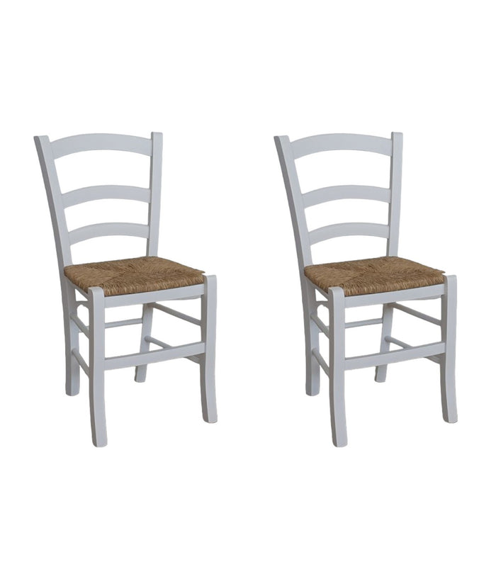 Set 2 sedie campagnola legno/paglia laccata minimo ordine 2 pezzi (1007) - Mobili 2G