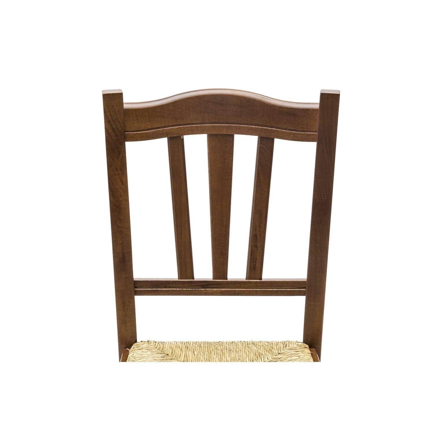 Set 2 sedie gendarme paglia/noce (590) - Mobili 2G