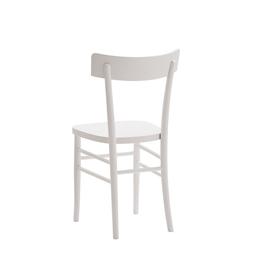 Set 2 sedie shabby chic in legno bianco seduta legno