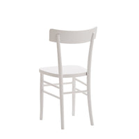 Set 2 sedie shabby chic in legno bianco seduta legno