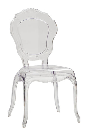 Set 4 sedie in polipropilene trasparente victoria ghost