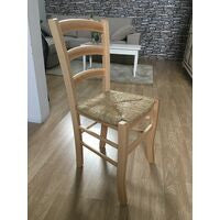 Set 02 sedie in legno massello finitura anilina trasparente/paglia - Mobili 2G