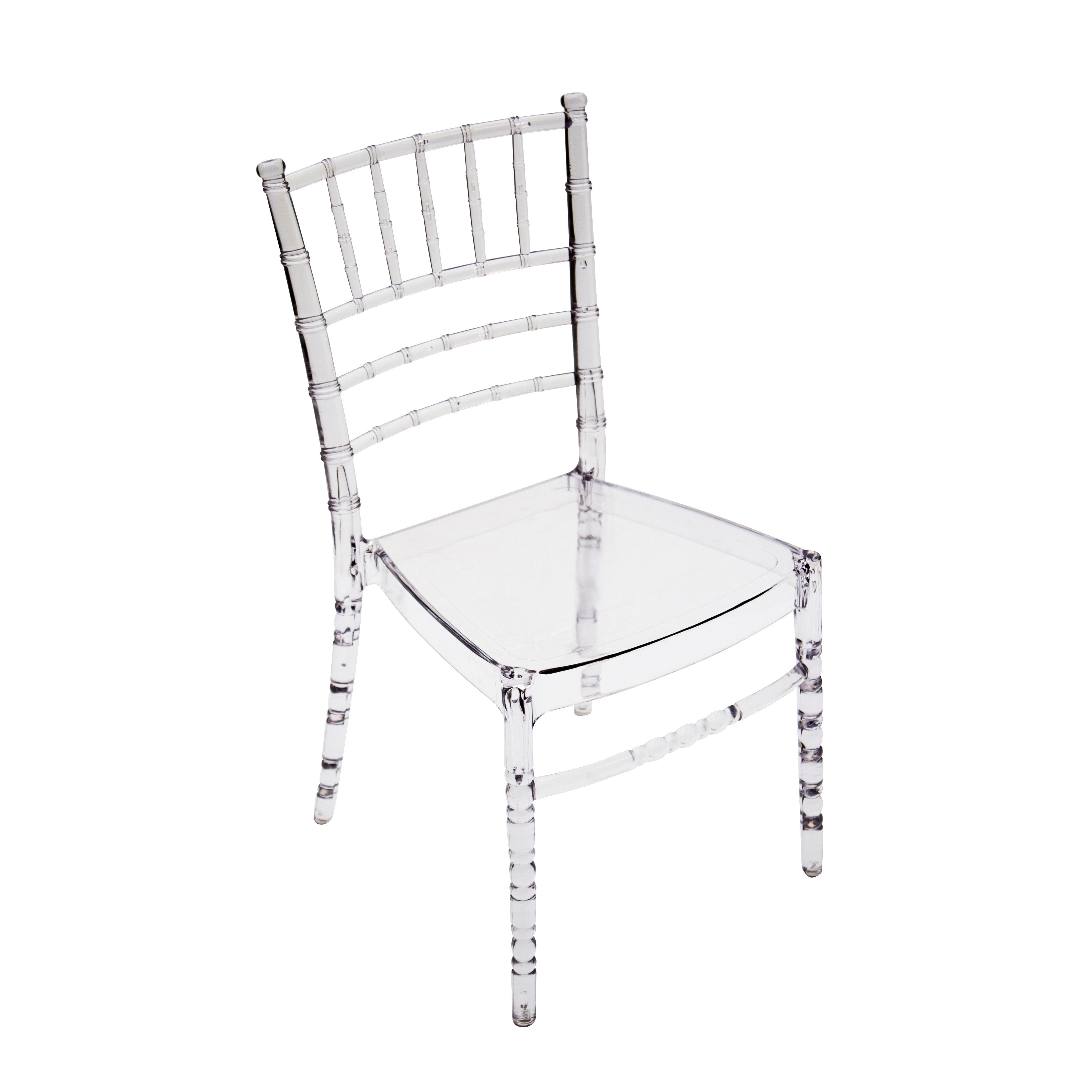 Set 4 sedie in polipropilene trasparente misure l.44,5 h.89 p.50,5 hs.45