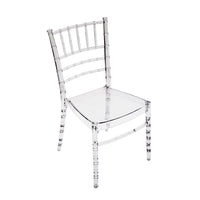 Set 4 sedie in polipropilene trasparente misure l.44,5 h.89 p.50,5 hs.45