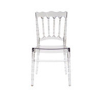 Set 4 sedie in polipropilene trasparente misure l.44 h.89 p.52 hs.44