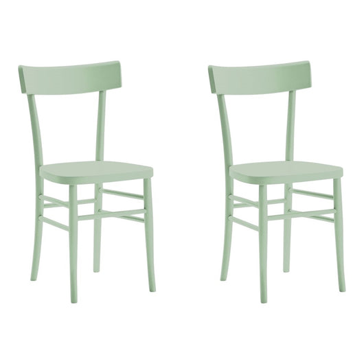 Set 2 sedie shabby chic in legno verde seduta legno - Mobili 2G