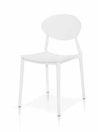 Set 4 sedie colore bianco in polipropilene  50x43 h.81