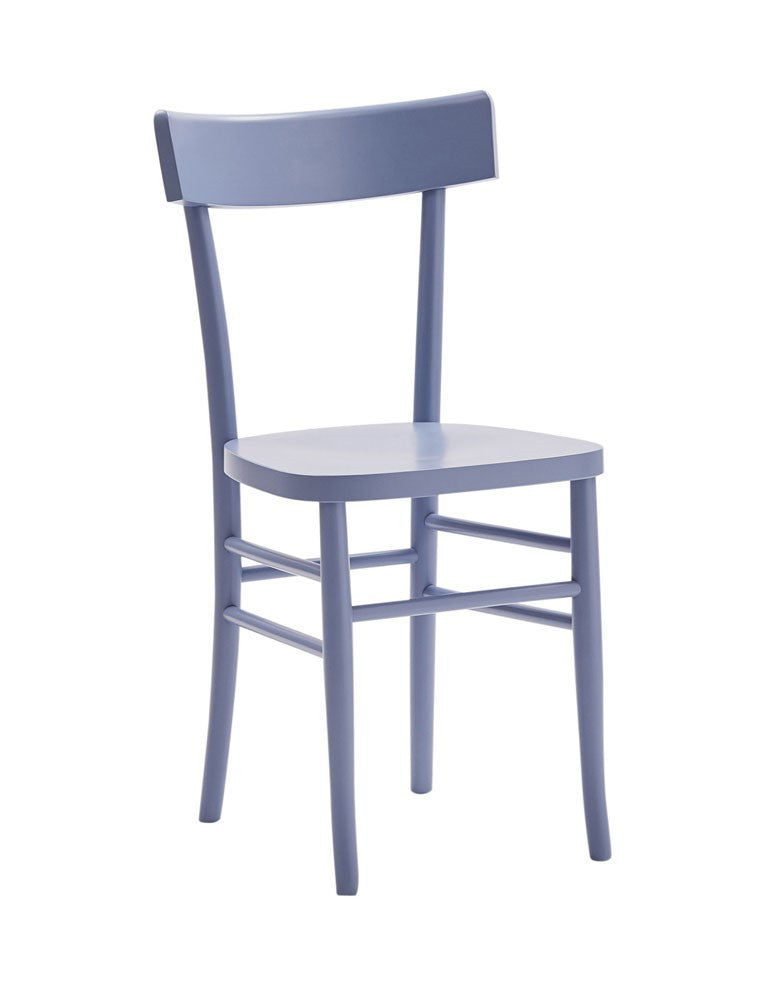 Set 2 sedie shabby chic in legno blu seduta legno - Mobili 2G