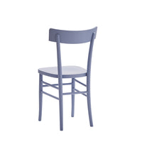 Set 2 sedie shabby chic in legno blu seduta legno - Mobili 2G