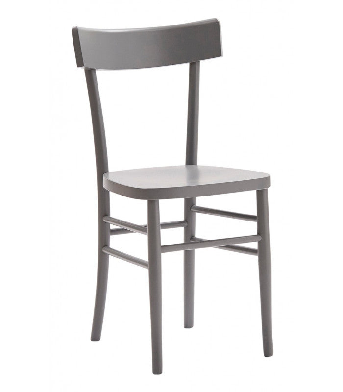 Set 2 sedie shabby in legno laccato grigio seduta legno