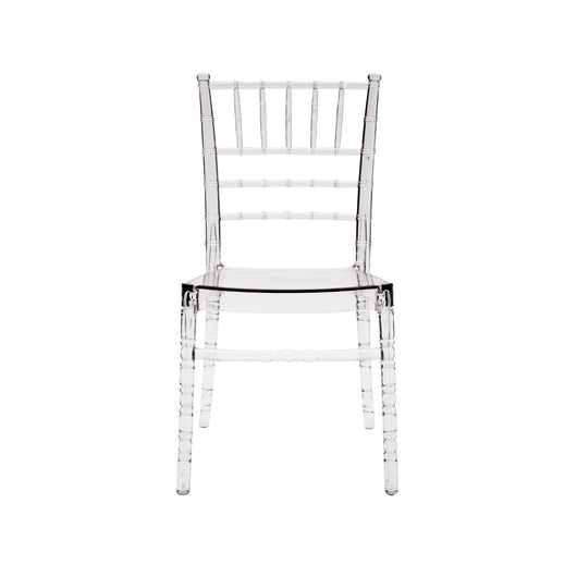 Set 4 sedie in polipropilene trasparente misure l.44,5 h.89 p.50,5 hs.45