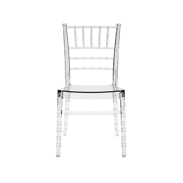 Set 4 sedie in polipropilene trasparente misure l.44,5 h.89 p.50,5 hs.45