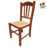 Set 2 sedie gendarme paglia/noce (590) - Mobili 2G