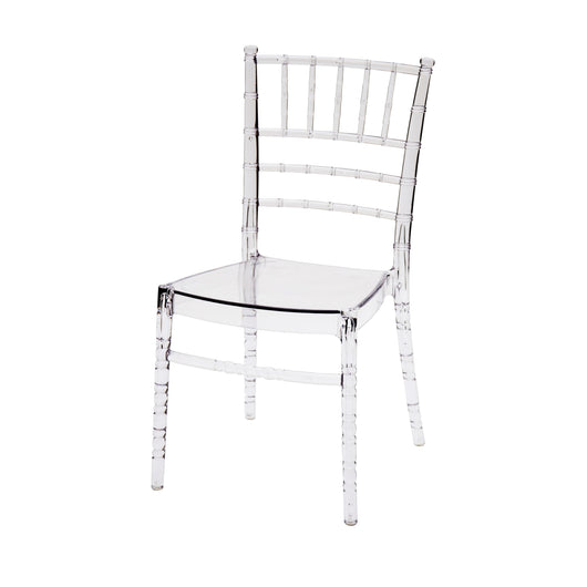 Set 4 sedie in polipropilene trasparente misure l.44,5 h.89 p.50,5 hs.45