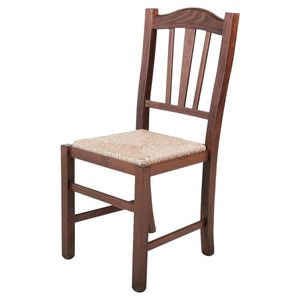 Set 2 sedie gendarme paglia/noce (590) - Mobili 2G