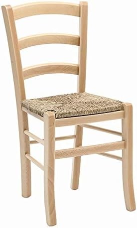 Set 02 sedie in legno massello finitura anilina trasparente/paglia - Mobili 2G