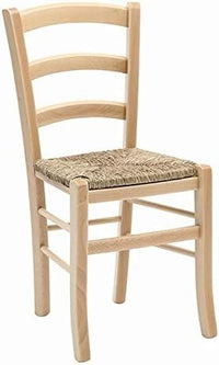 Set 02 sedie in legno massello finitura anilina trasparente/paglia - Mobili 2G