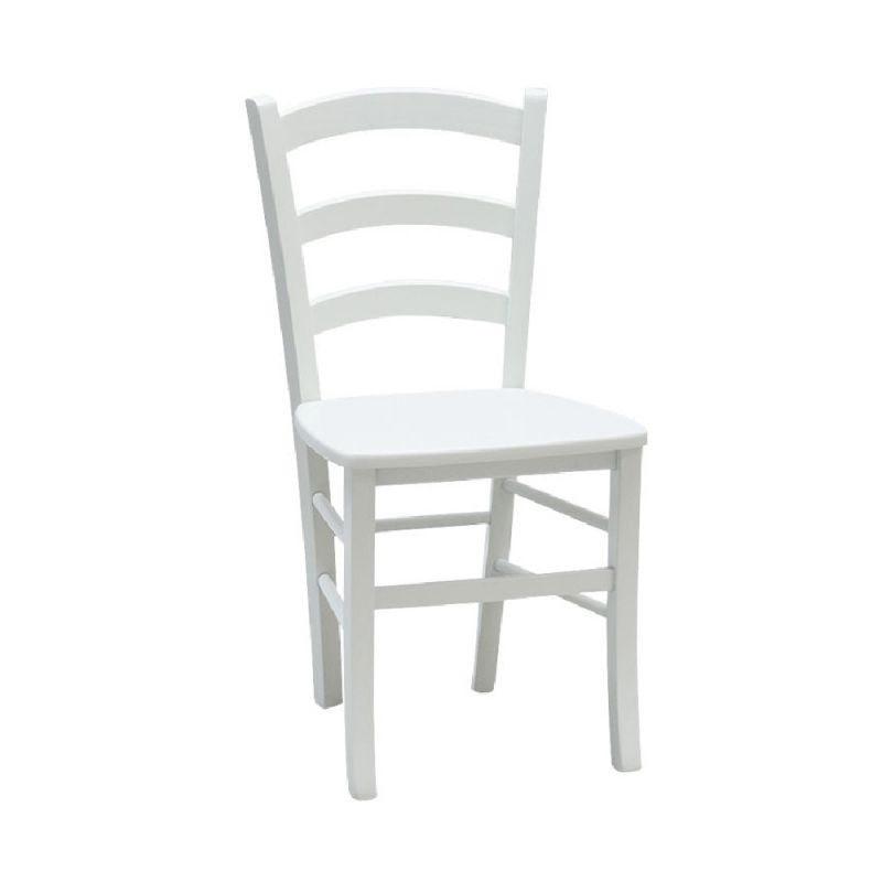 Set 2 sedie shabby campagnola legno laccato bianco (1001) - Mobili 2G