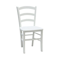Set 2 sedie shabby campagnola legno laccato bianco (1001) - Mobili 2G