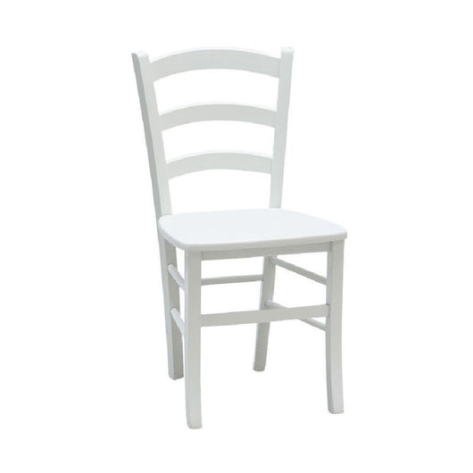 Set 2 sedie shabby campagnola legno laccato bianco (1001) - Mobili 2G