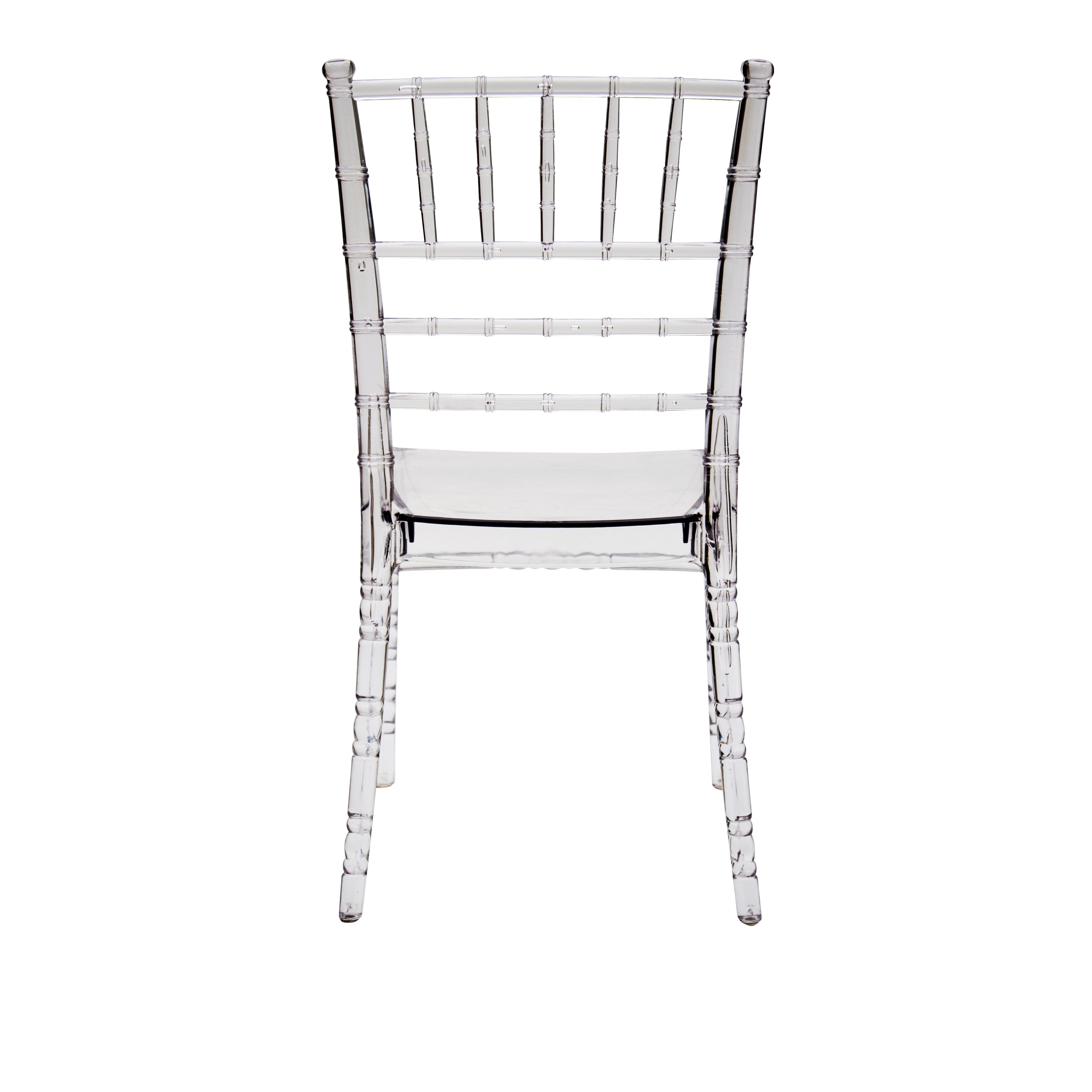 Set 4 sedie in polipropilene trasparente misure l.44,5 h.89 p.50,5 hs.45