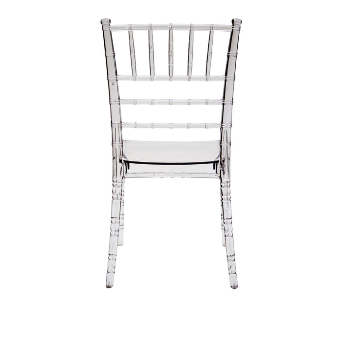 Set 4 sedie in polipropilene trasparente misure l.44,5 h.89 p.50,5 hs.45