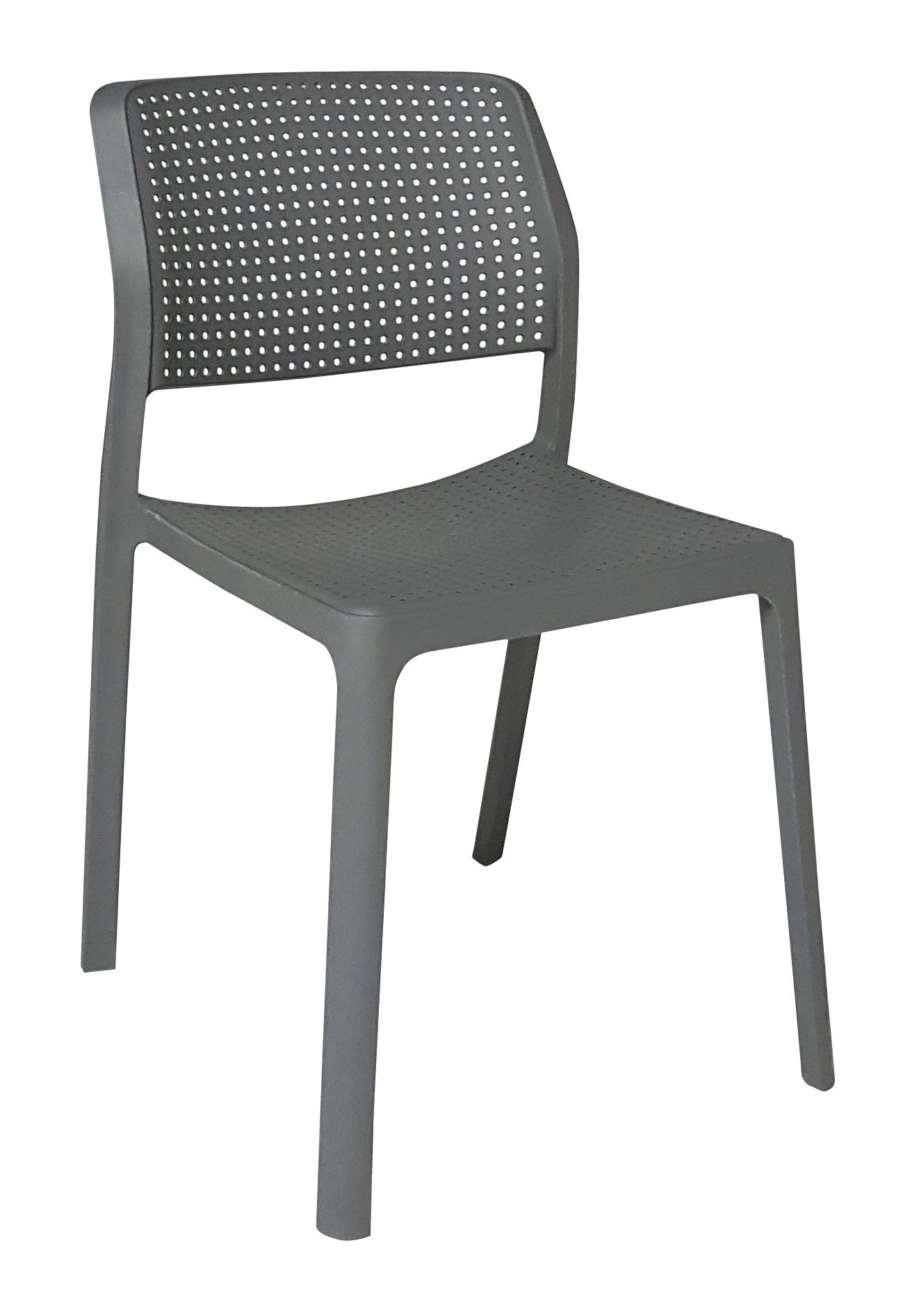 Set 2 sedie in polipropilene colore antracite