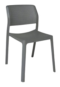 Set 2 sedie in polipropilene colore antracite