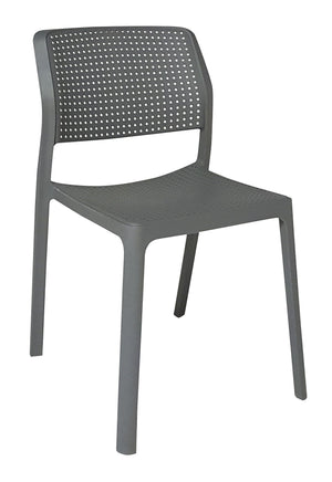 Set 2 sedie in polipropilene colore antracite