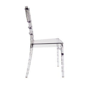 Set 4 sedie in polipropilene trasparente misure l.44,5 h.89 p.50,5 hs.45