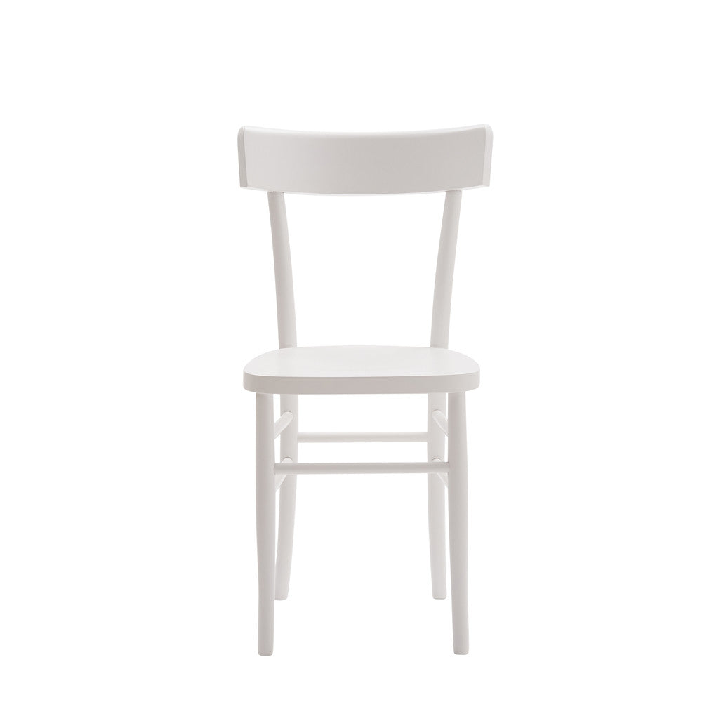 Set 2 sedie shabby chic in legno bianco seduta legno