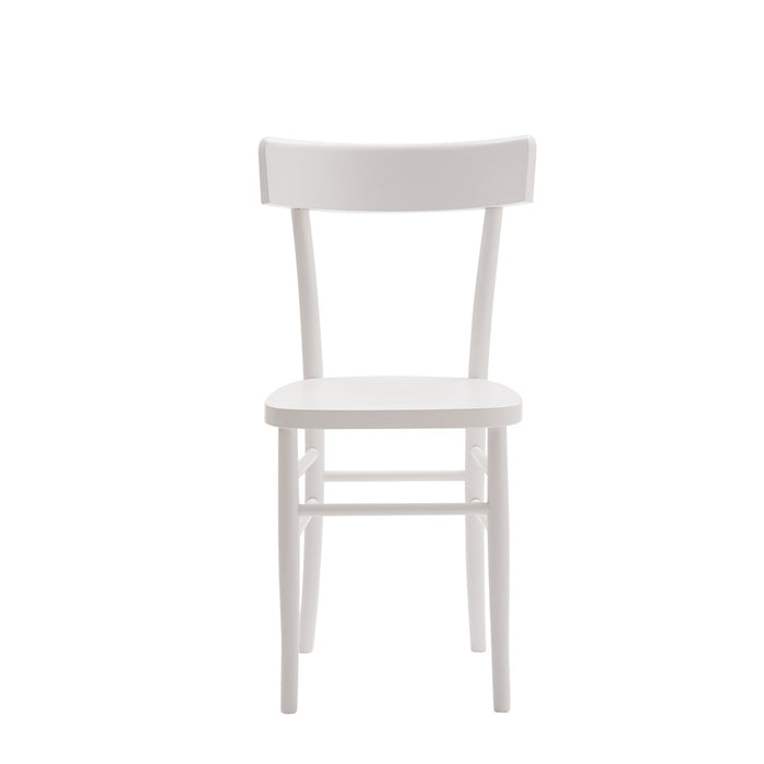 Set 2 sedie shabby chic in legno bianco seduta legno
