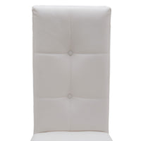 Set 2 sedie in ecopelle bianca con bottoni