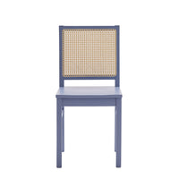 Set 2 sedie paglia di vienna in legno blu seduta legno - Mobili 2G