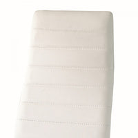  set 6 sedie ecopelle bianca acciaio con schienale alto