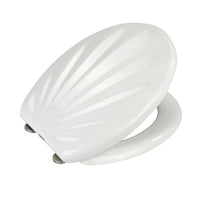 Trade Shop - Sedile Copriwater Universale Conchiglia Copri Wc Water In Legno Mdf 19" 52998 -        3,5