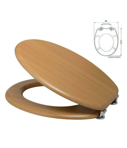 Sedile Copriwater Universale Per Bagno Copri Wc Water In Legno 18" Mod. X         3,5